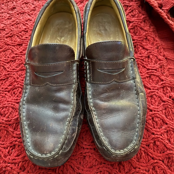 Men's Brown Leather Loafers - Picture 1 of 2